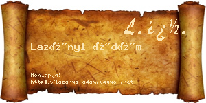 Lazányi Ádám névjegykártya